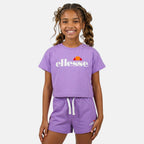 Pack De 2 T-Shirts Et Short Ellesse Fille - Violet/Blanc