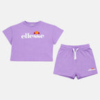 Pack De 2 T-Shirts Et Short Ellesse Fille - Violet/Blanc