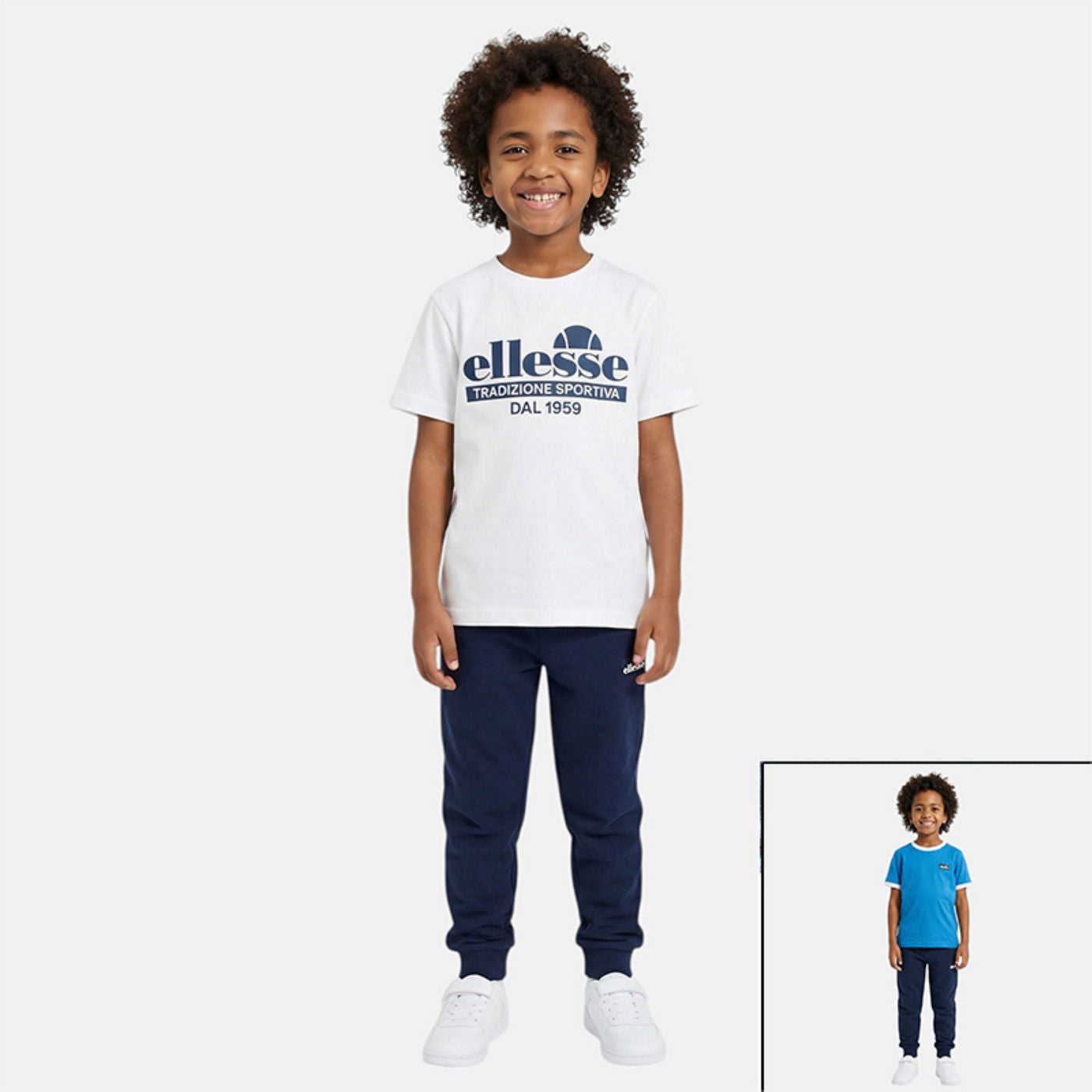 Pack De 2 T-Shirts Et Pantalon De Jogging Ellesse Garcon - Bleu/Marine