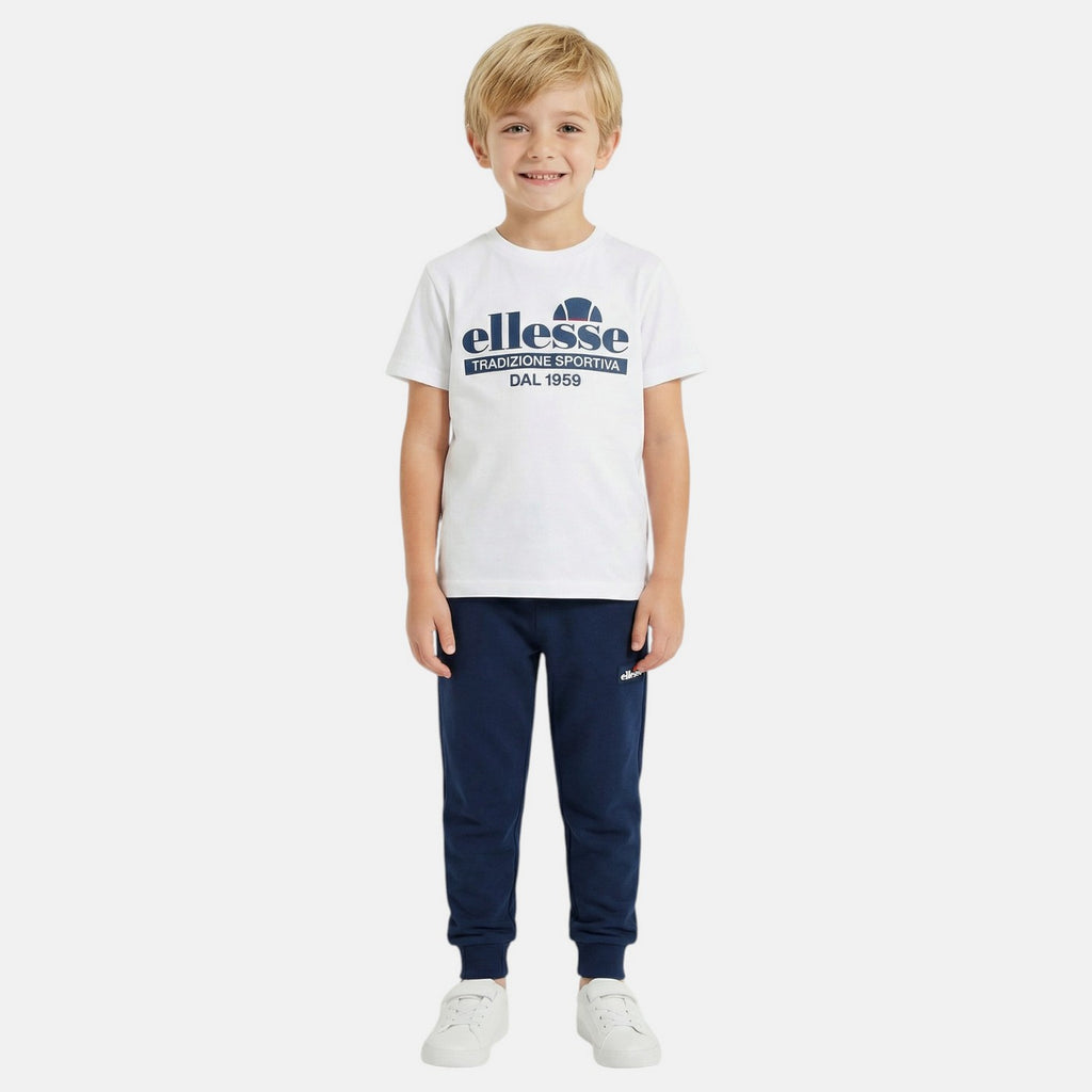 Pack De 2 T-Shirts Et Pantalon De Jogging Ellesse Garcon - Blanc/Marine