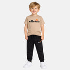 Pack of 2 Ellesse Boys' T-Shirts and Jogging Pants - Black/Beige