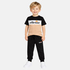 Pack of 2 Ellesse Boys' T-Shirts and Jogging Pants - Black/Beige