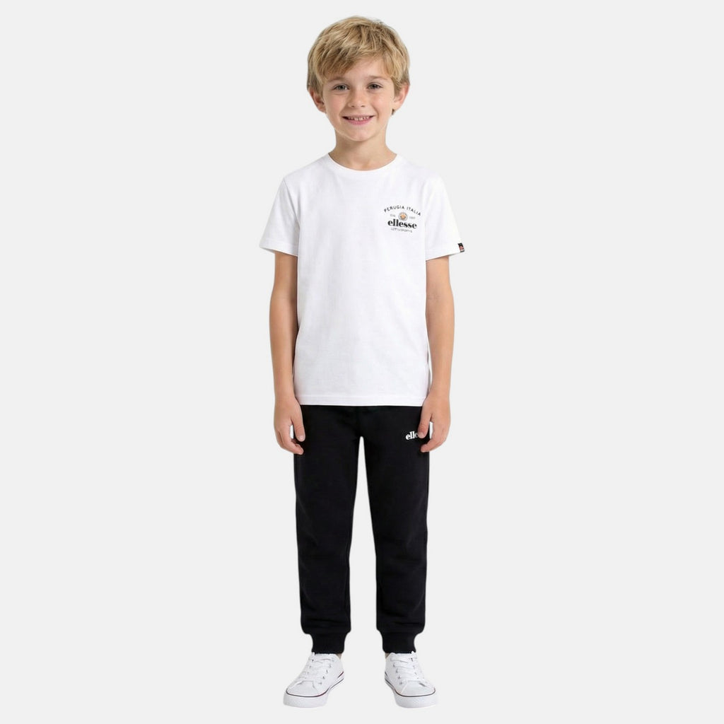 Pack de 2 Camisetas y Pantalones de Chándal Ellesse Niño Blanco/Azul Marino
