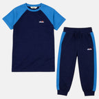 Pack of 2 Ellesse Boys' T-Shirts and Jogging Pants - White/Navy