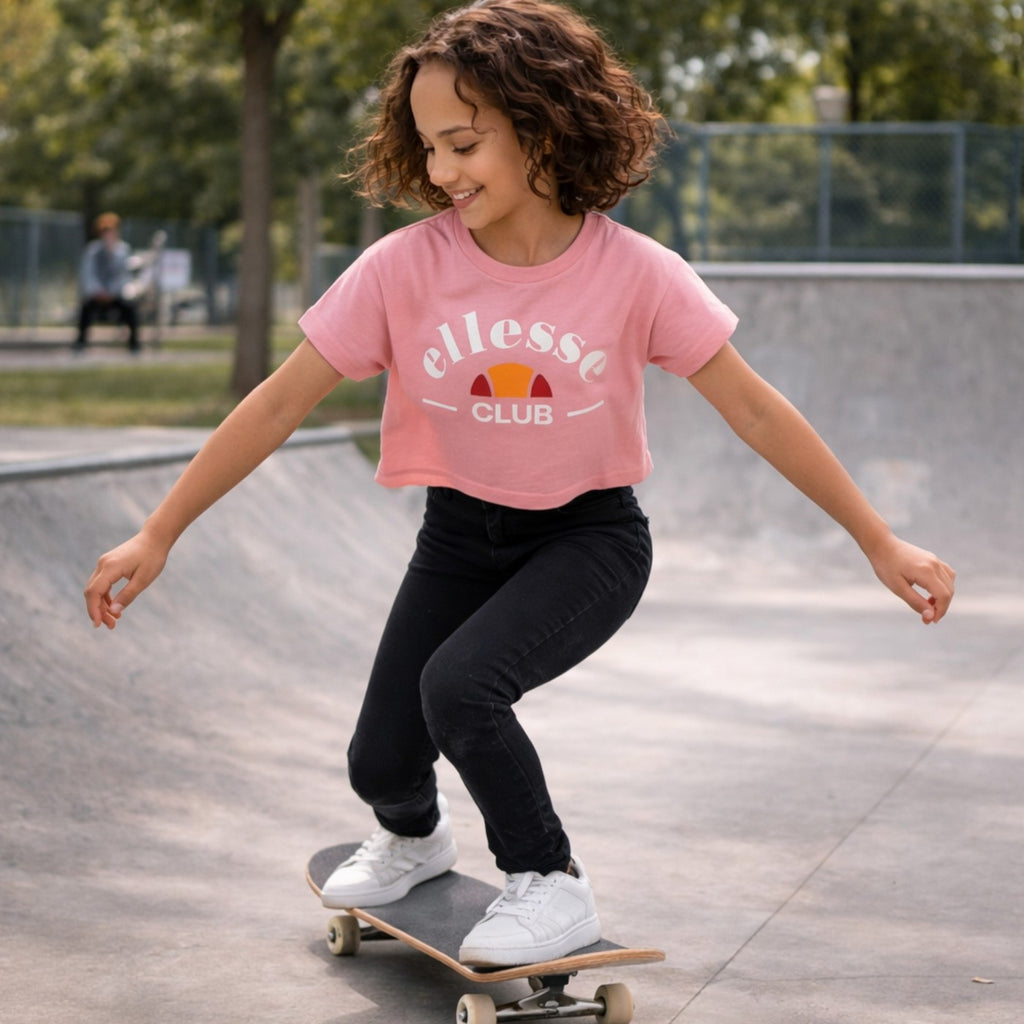 Ellesse Girls' Short Sleeve T-Shirt - Pink