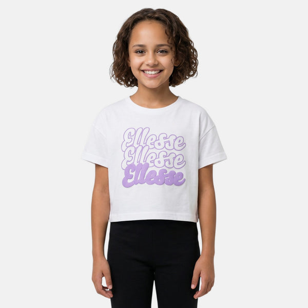 T-Shirt Manches Courtes Ellesse Fille - Blanc