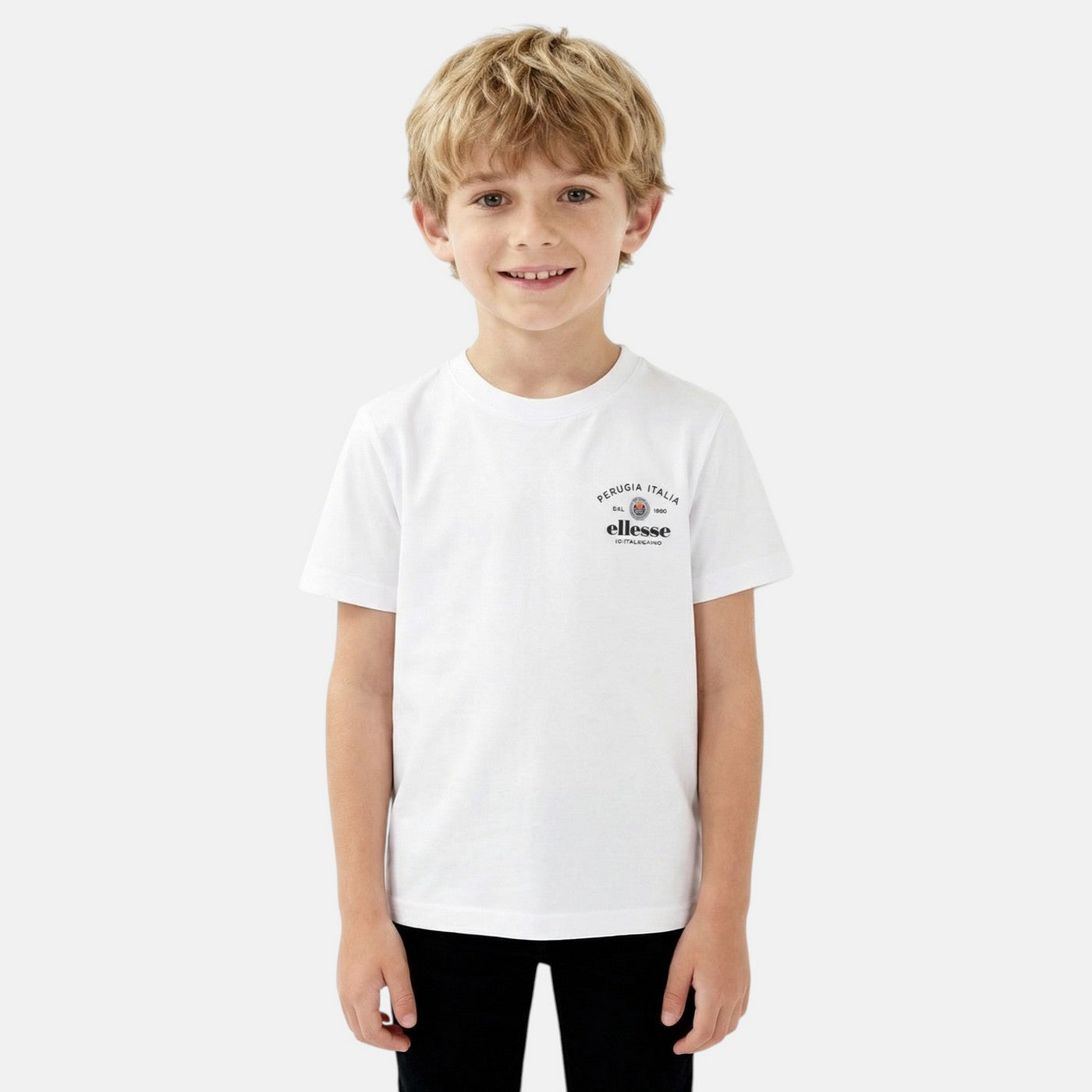 Ellesse Boys' Short Sleeve T-Shirt - White