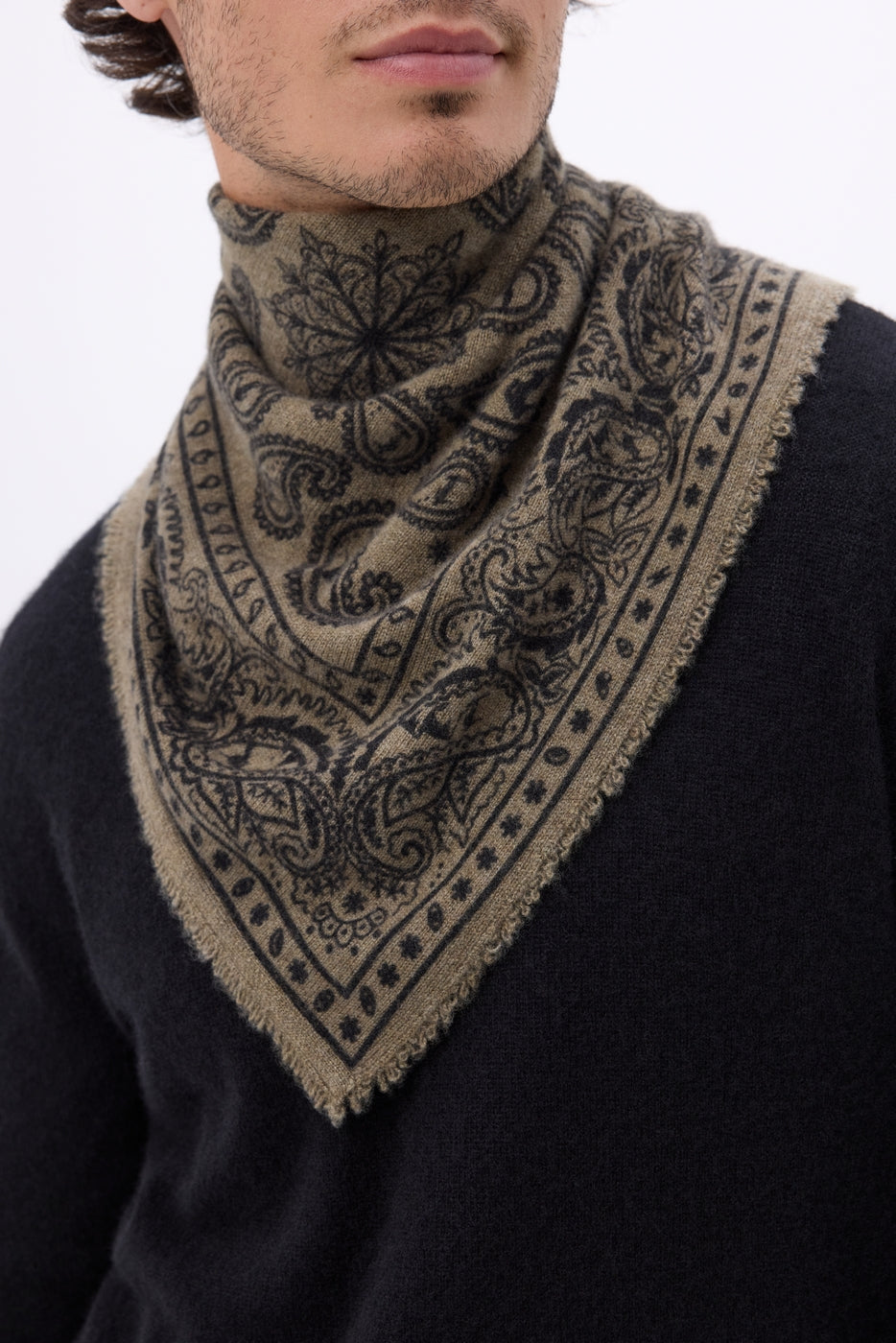 Small Ski Bandana - Mottled Khaki - Men
