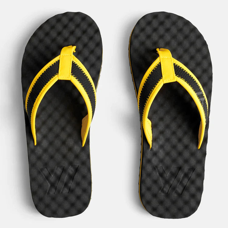 Children's Flip Flops - Black/Yellow - Men