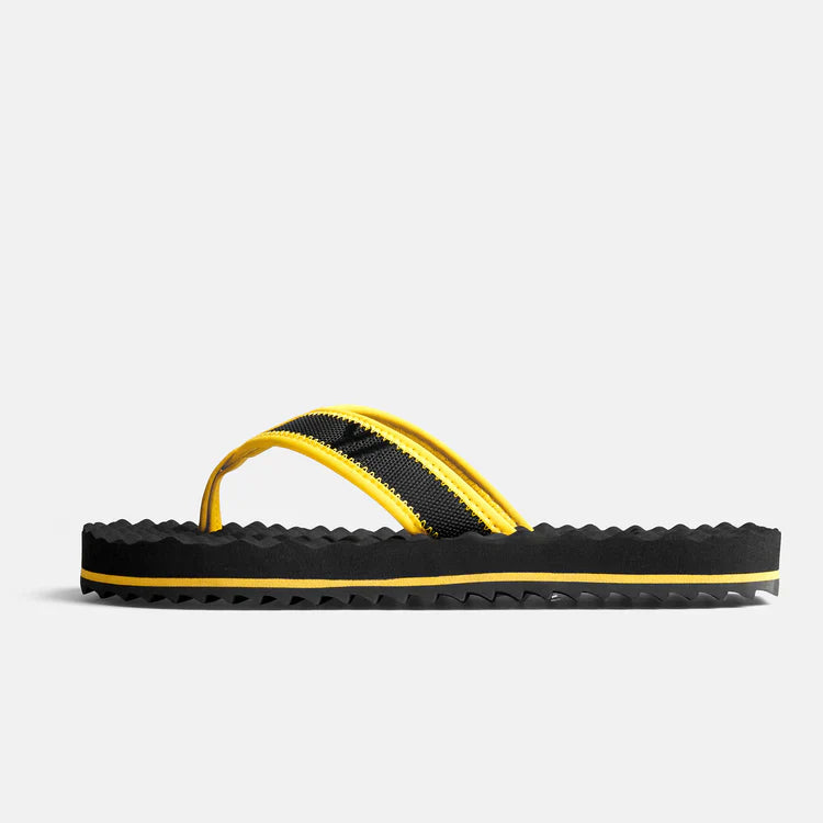 Children's Flip Flops - Black/Yellow - Men