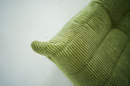 Ensemble Togo - Chauffeuse + Pouf - Velours Côtelé - Vert Frais