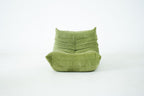 Ensemble Togo - Chauffeuse + Pouf - Velours Côtelé - Vert Frais