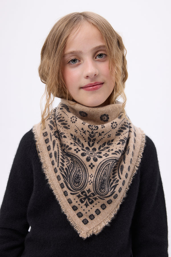 Small Bandana Angy - Beige Black - Kids