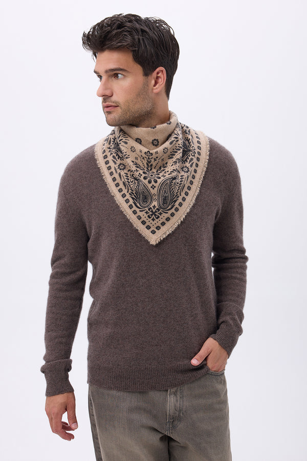 Bandana Pequeña Angy - Beige Negro - Hombre