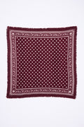 Liten bandana Dotty – Bordeaux – Dam – 100 % kashmir