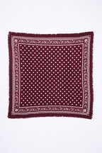 Liten bandana Dotty – Bordeaux – Dam – 100 % kashmir