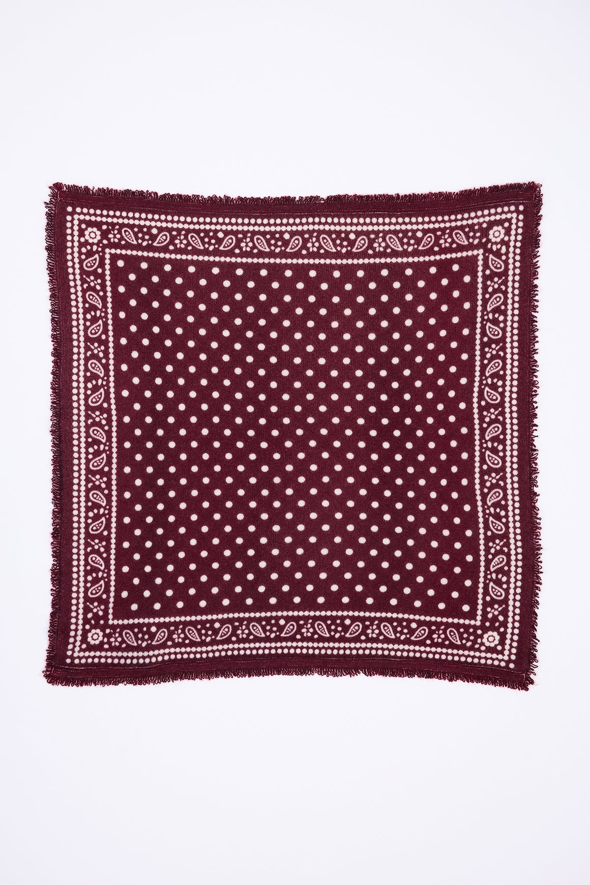 Liten bandana Dotty – Bordeaux – Dam – 100 % kashmir