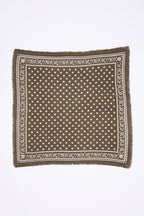 Petit Bandana Dotty - Khaki Chine - Homme - 100% Cachemire