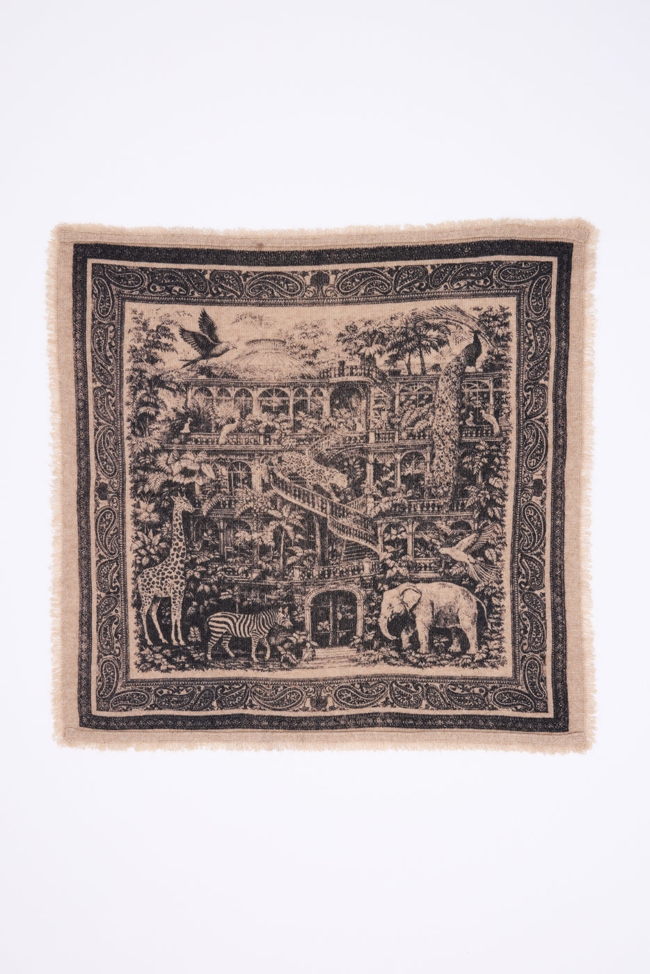 Petit Bandana Grande Serre - Beige Creme - Femme - 100% Cachemire