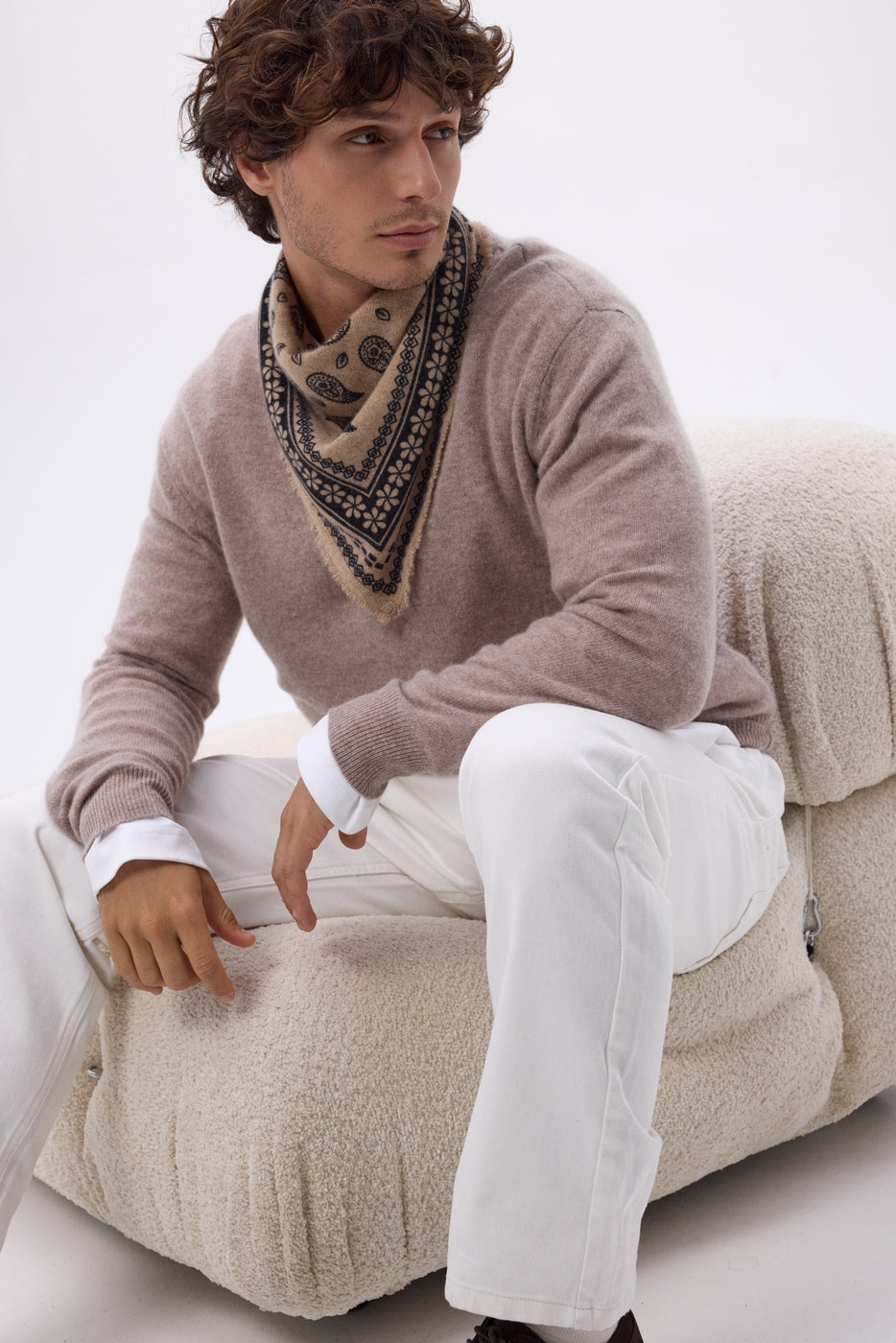 Bandana pequeño Peppy - Beige crema - Hombre