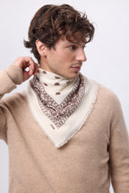 Small Presley Bandana - White Brown - Men