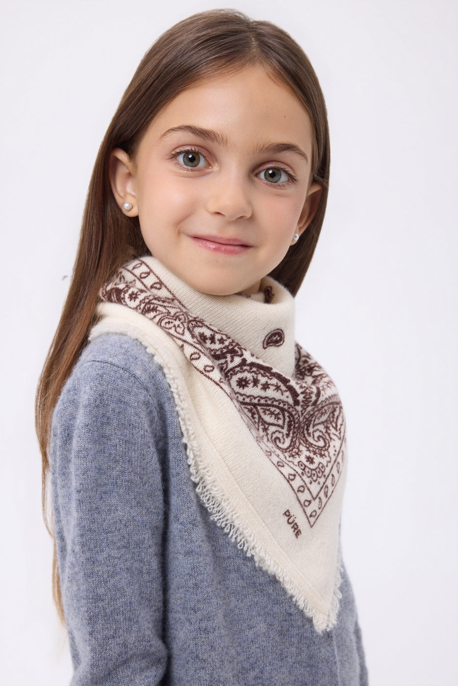 Bandana pequeño Presley - Blanco Burgundy - Niño