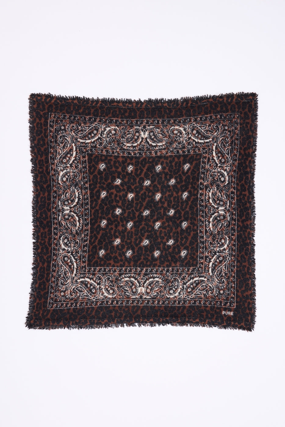 Petit Bandana Presley - Leopard Blanc - Enfant - 100% Cachemire