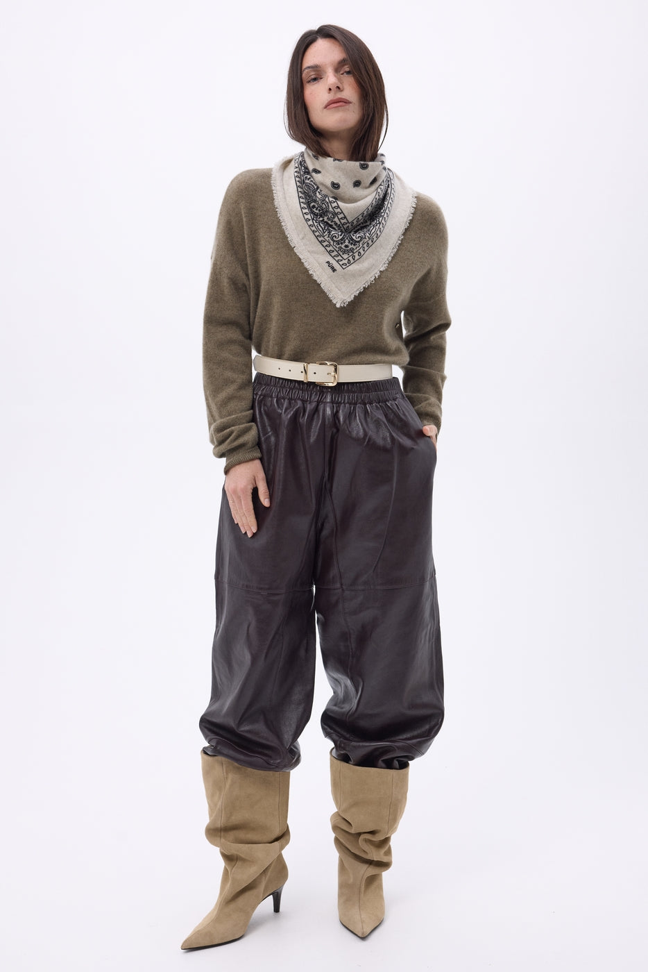 Piccola bandana Presley - Neutral Nero - Donna - 100% cashmere