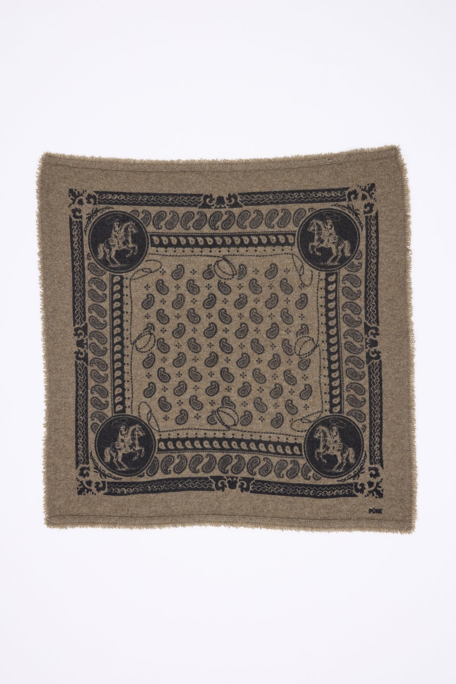 Petit Bandana Rodéo Small Rodeo - Khaki Chine - Enfant - 100% Cachemire