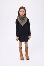 Petit Bandana Rodéo Small Rodeo - Khaki Chine - Enfant - 100% Cachemire