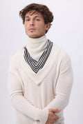 Bandana pequeño Rayas Cuadradas - Blanco - Hombre