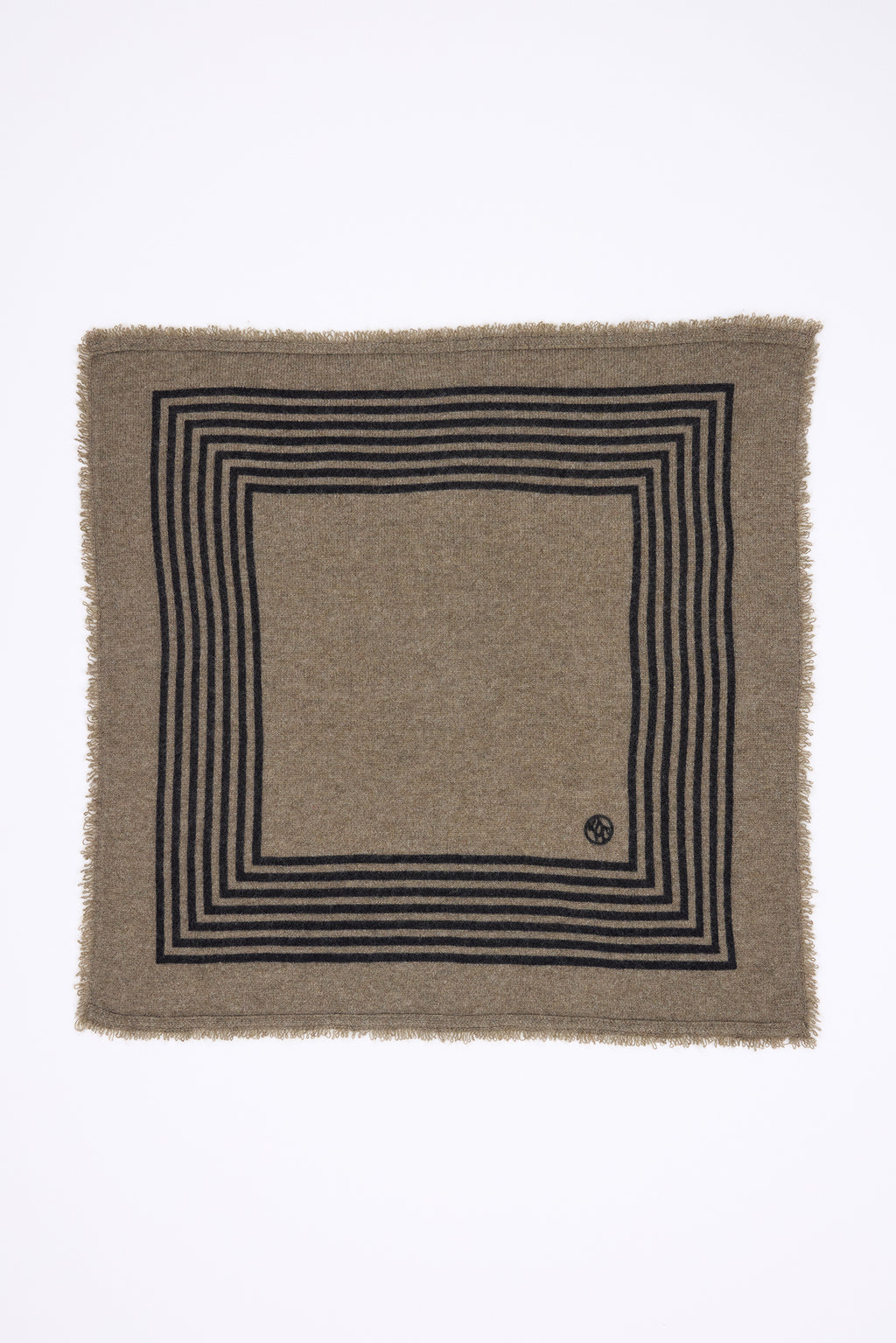 Bandana pequeño Square Stripes - Caqui jaspeado negro - Hombre