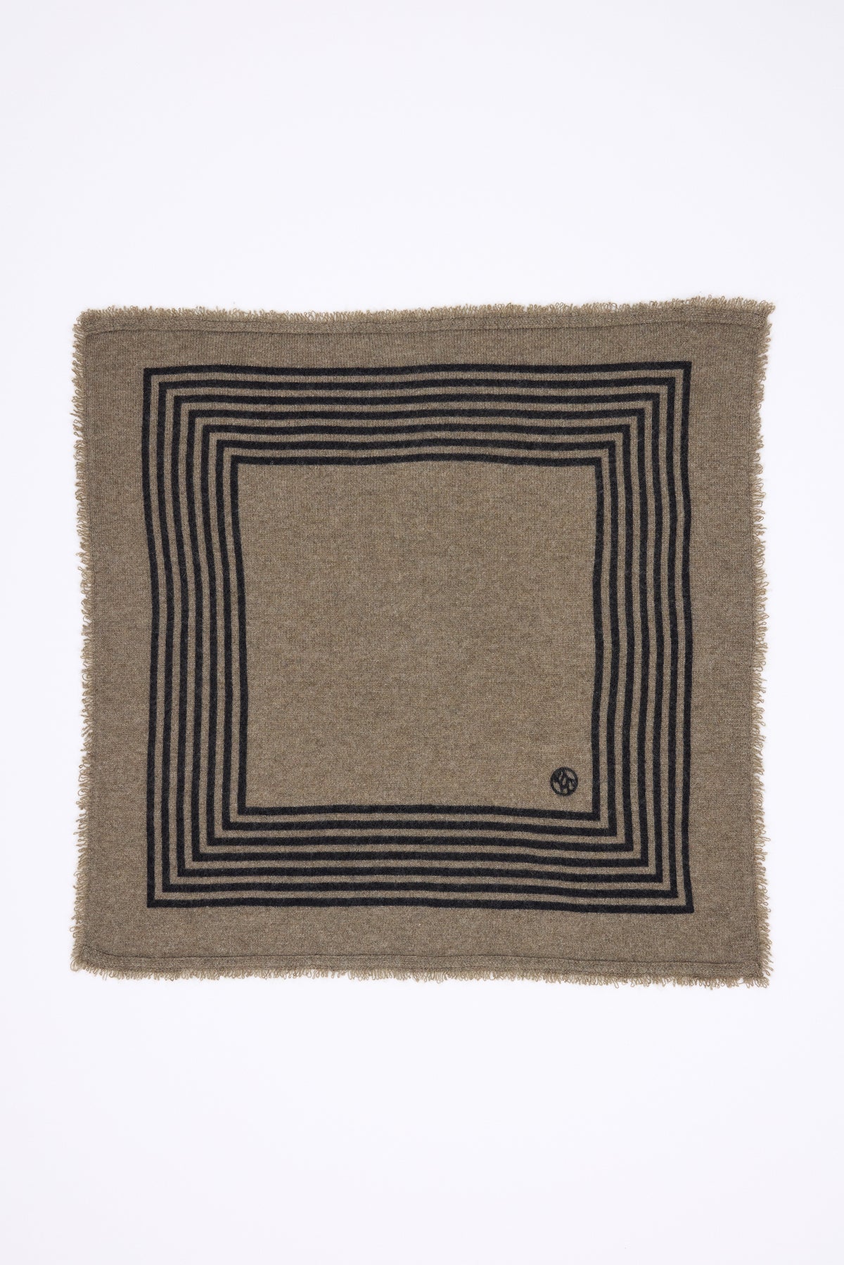 Bandana pequeño Square Stripes - Caqui jaspeado negro - Hombre