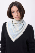 Small Toile De Jouy Bandana - Sky Blue - Women