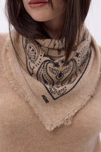 Bandana pequeño Zodiac - Beige crema - Mujer