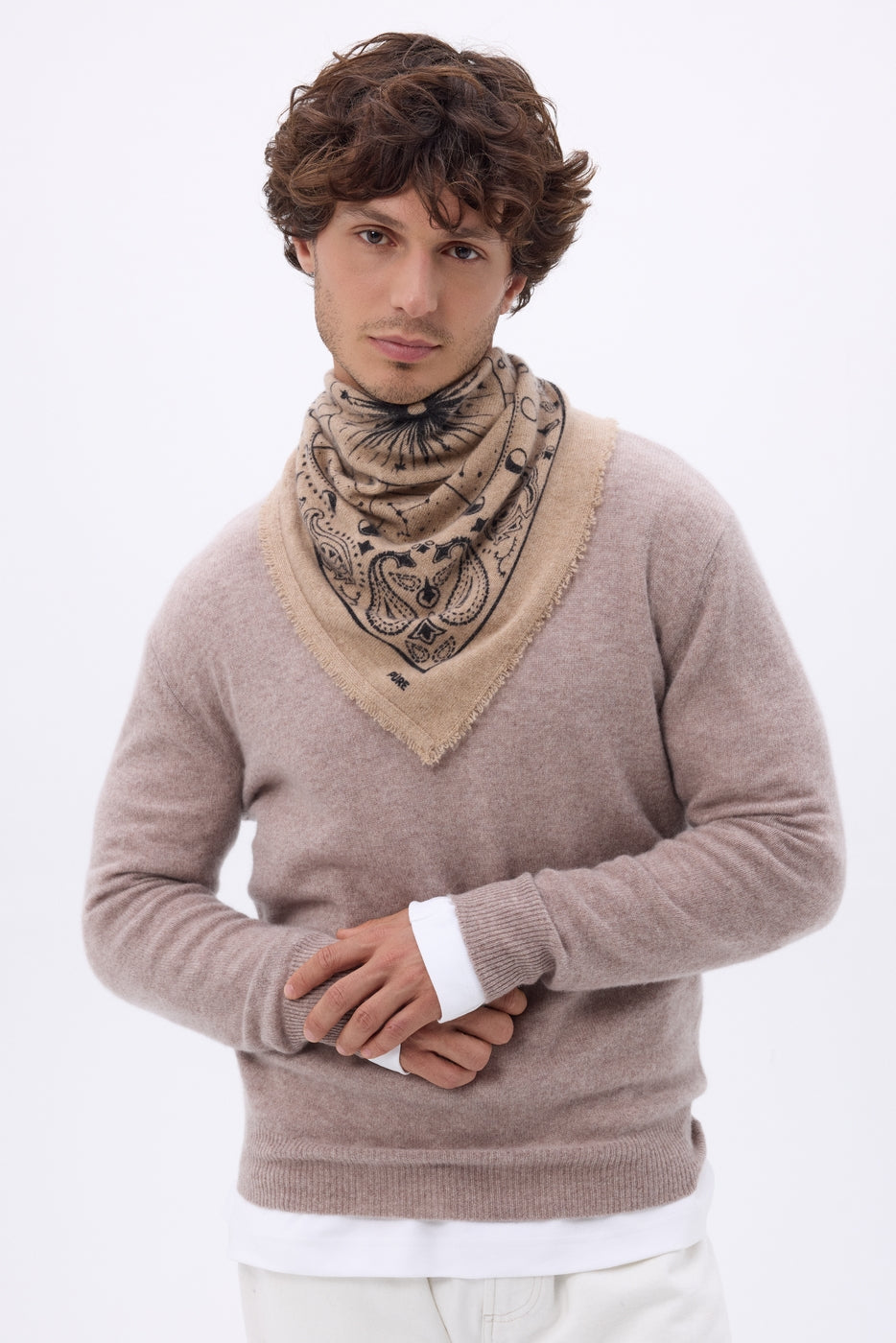Bandana pequeño Zodiac - Beige crema - Hombre
