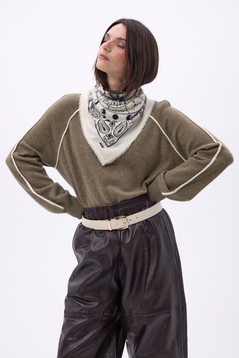 Bandana pequeño Zodiac - Blanco - Mujer