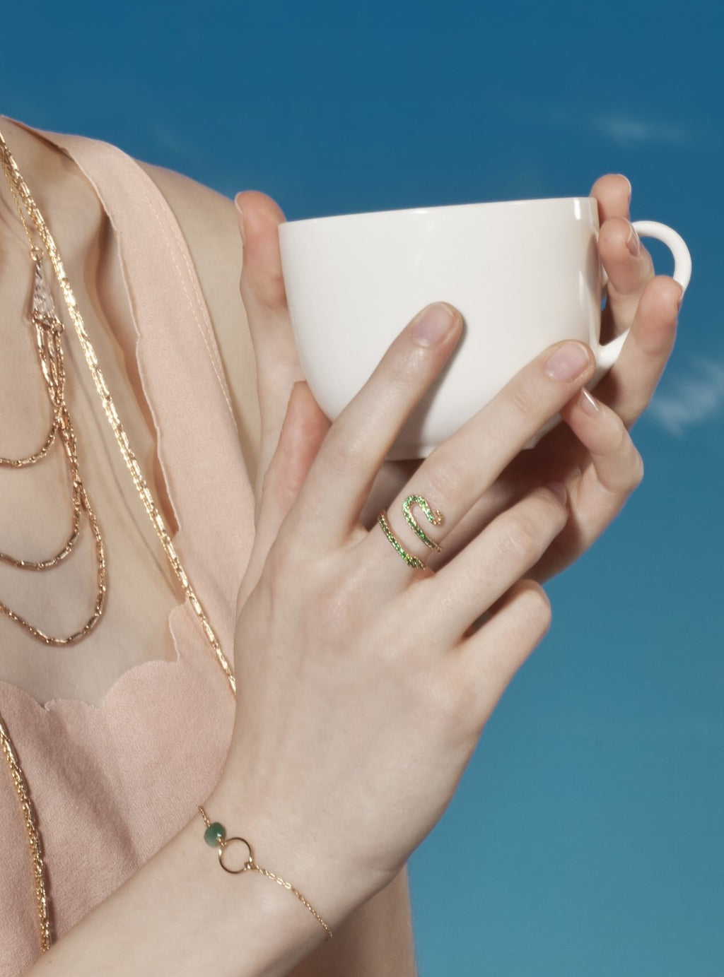 Green Snake Adjustable Ring