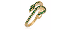 Green Snake Adjustable Ring
