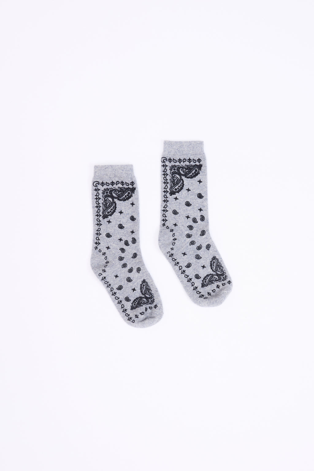 Calze Bandana Presley - Grey Nero - Unisex - 100% Cashmere