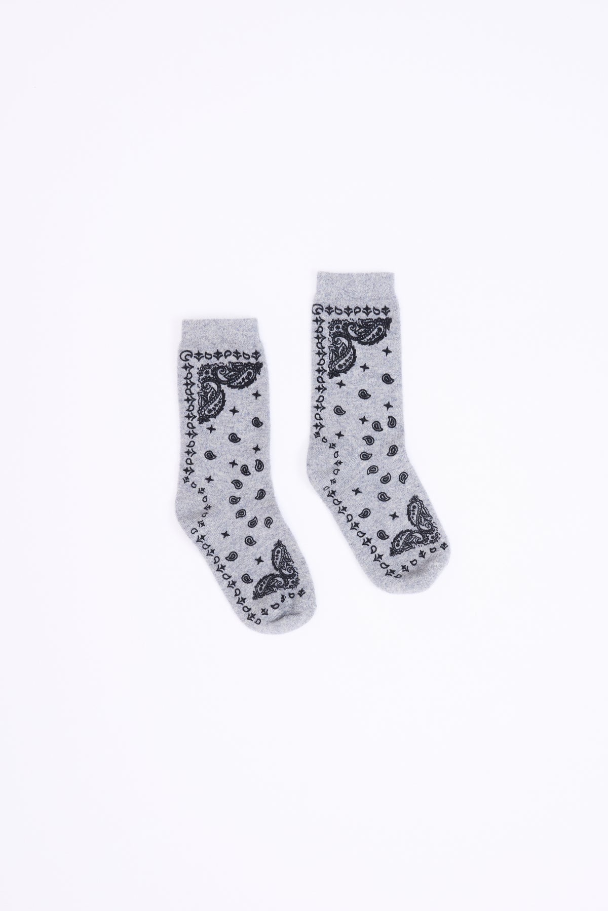 Calze Bandana Presley - Grey Nero - Unisex - 100% Cashmere