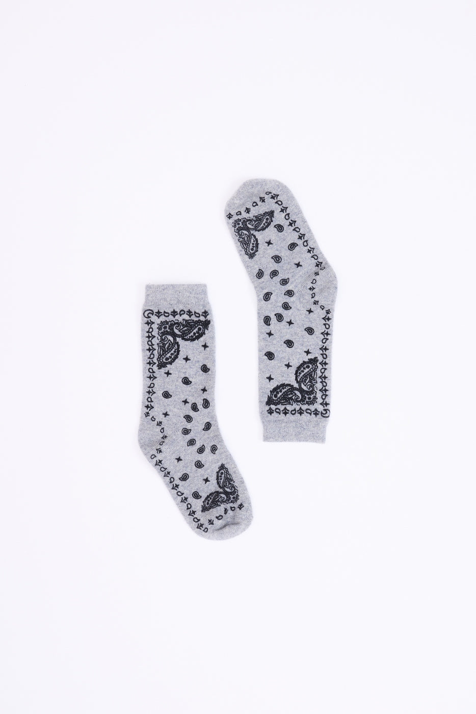 Calze Bandana Presley - Grey Nero - Unisex - 100% Cashmere