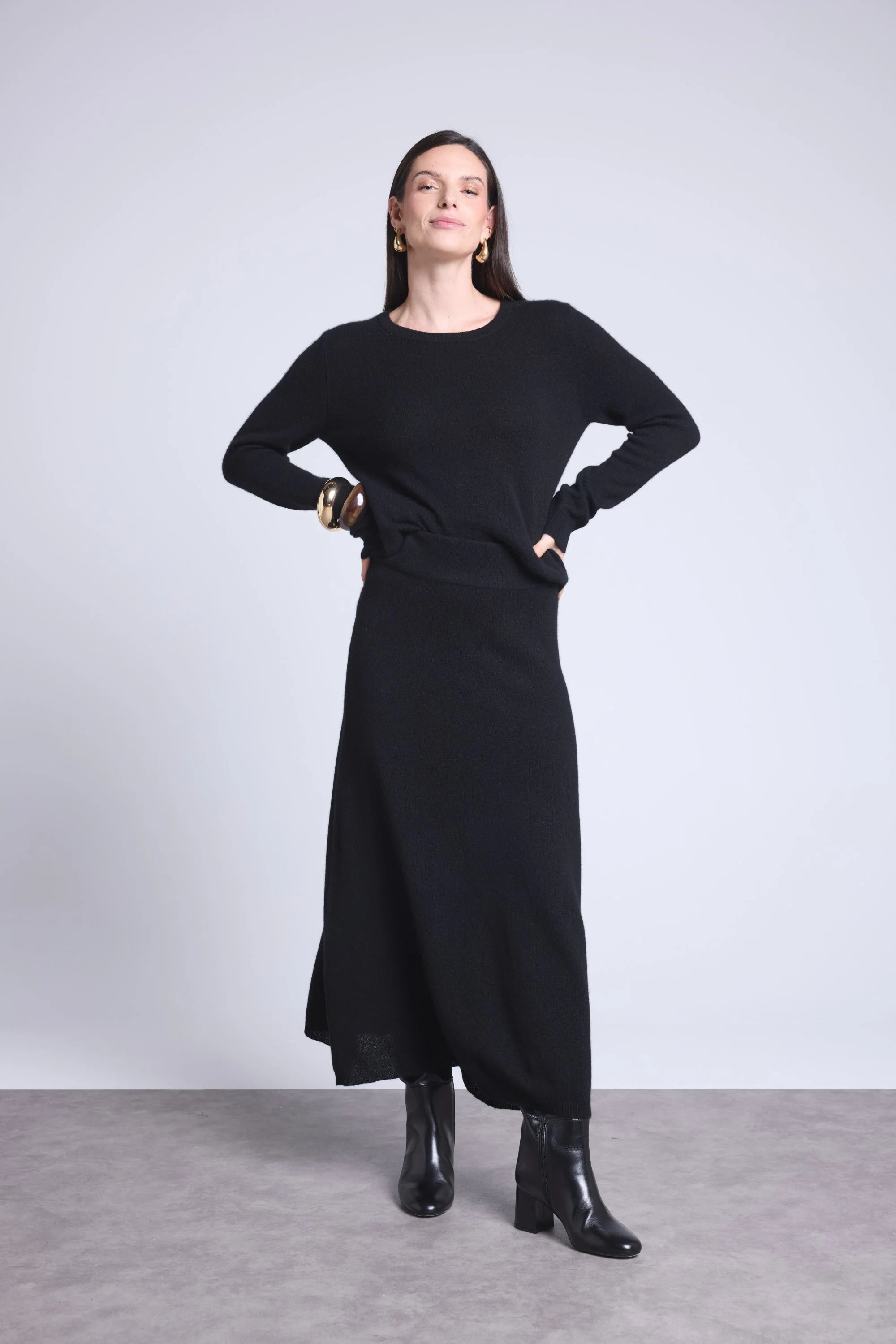 Sofia Maxi Skirt - Black - Women