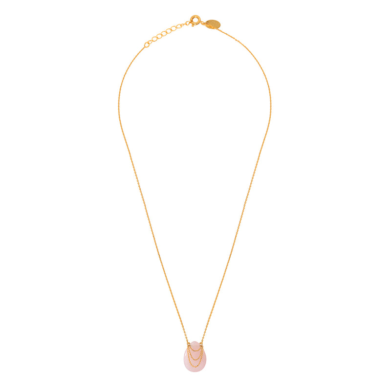 Collar Solange Cuarzo Rosa