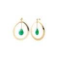 Creoles Solange Quartz Vert