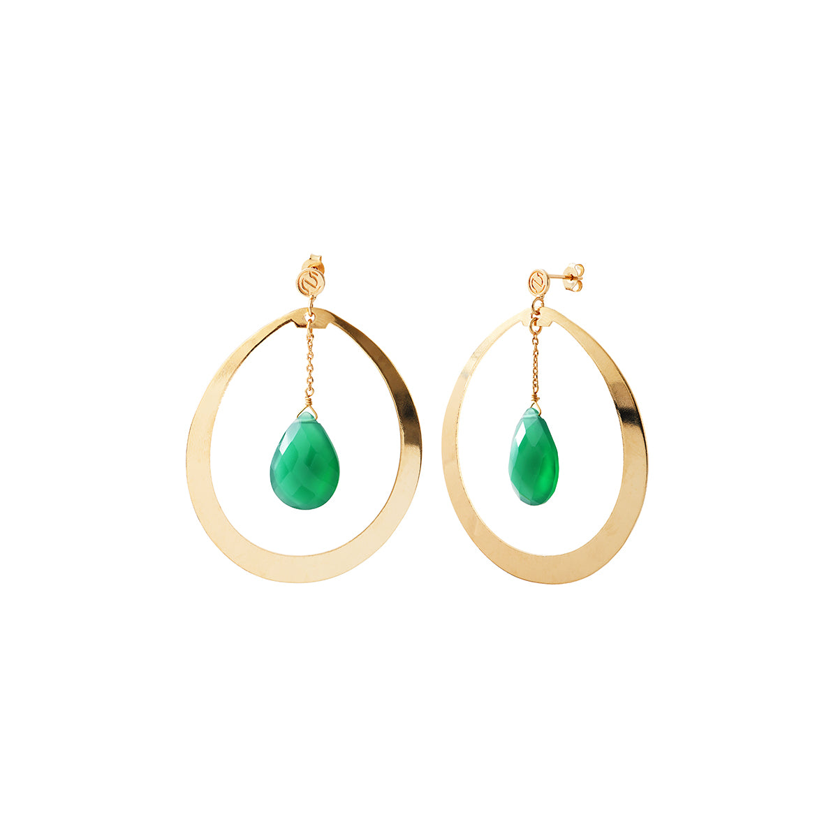 Creoles Solange Quartz Vert