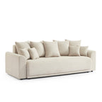 Soline - Sofa prosta 3-osobowa - Sztruks beżowy