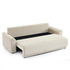 Soline - Sofa prosta 3-osobowa - Sztruks beżowy