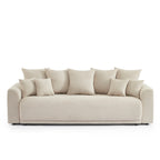 Soline - Sofa prosta 3-osobowa - Sztruks beżowy