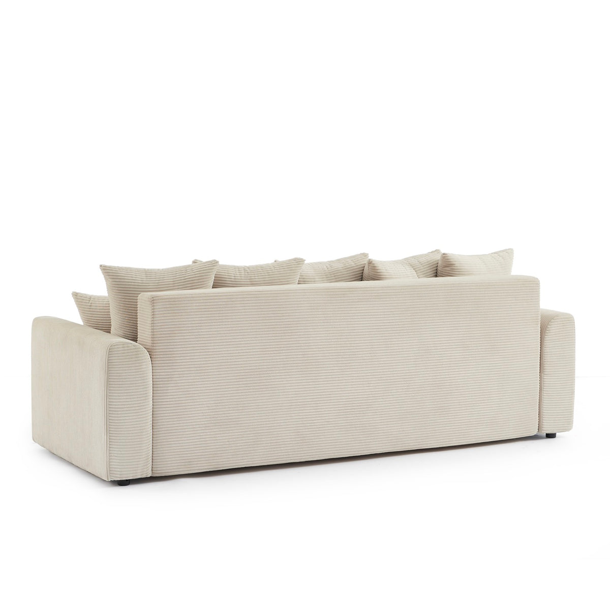 Soline - Sofa prosta 3-osobowa - Sztruks beżowy